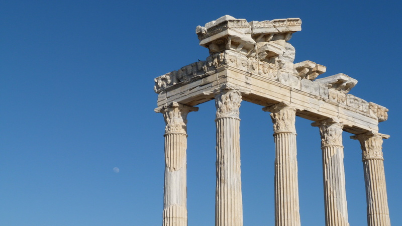 no people, architectural column, the past, ancient civilization, low angle view, tourism, turkey, Building, history, architecture, old, archaeology, ancient