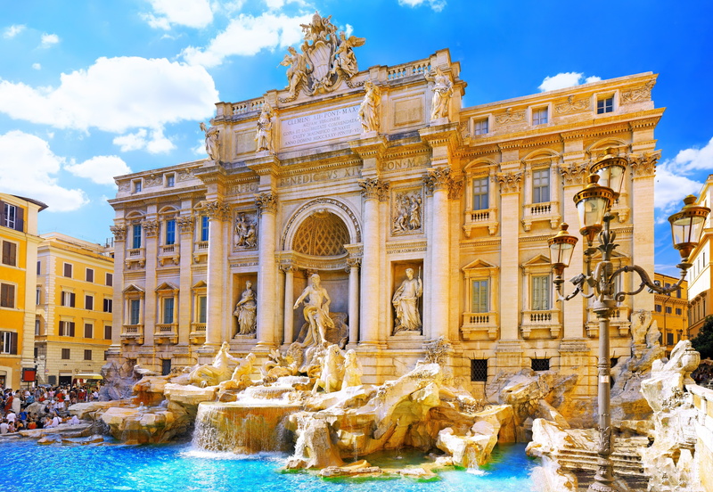 5K, trevi fountain