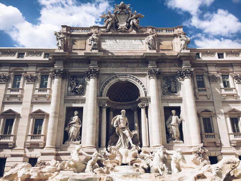 italia, outdoors, 4K, travel destinations, day, built structure, sky, architectural column, roman, craft, sculpture, history, rione ii trevi
