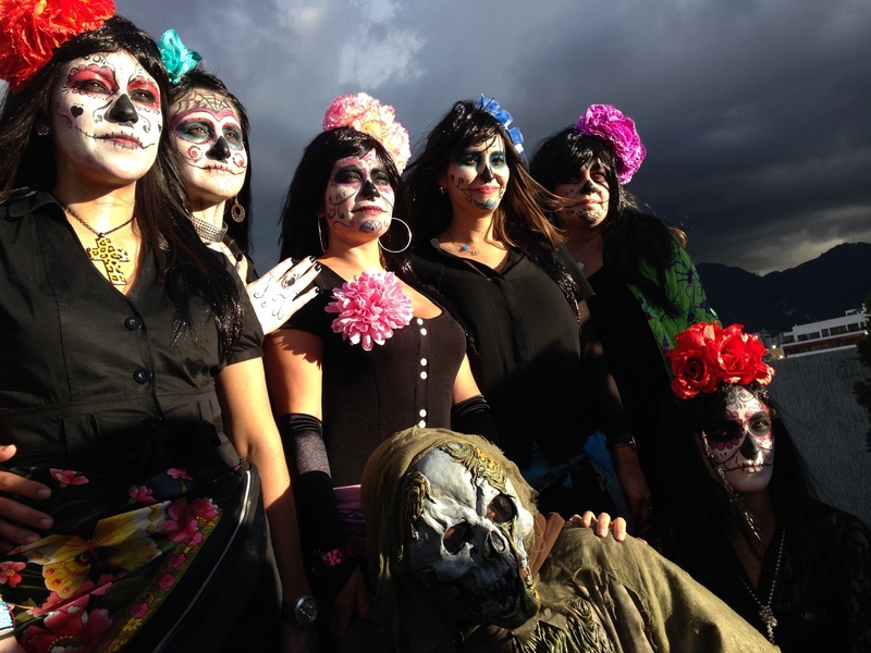 young men, clothing, adult, day of the dead, smiling, death, celebration, group of people, fashion, lifestyles, fun, event, catrina, togetherness, glasses