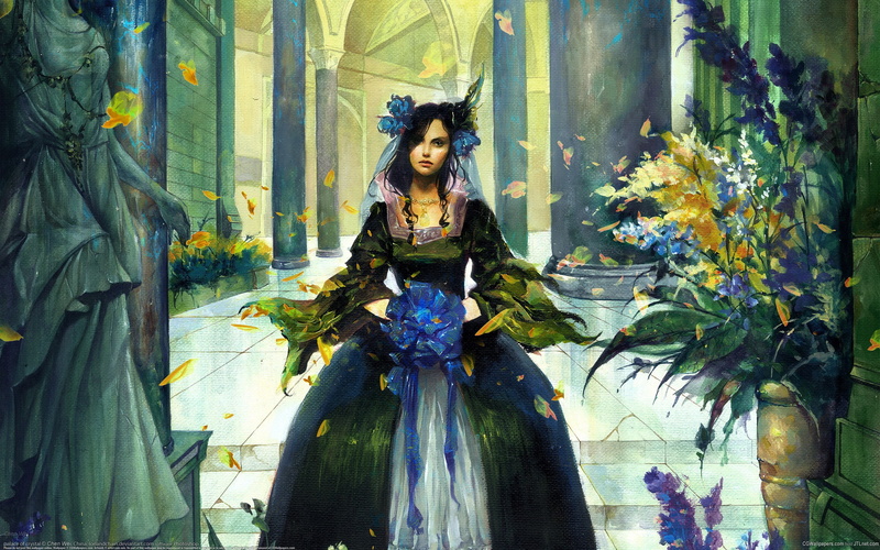 px, motorcycles, 2560x1600 px, girl, artwork, fantasy art, suzuki, hd, 2K, x, fantasy, leaves, art, Flowers, fantasy girl