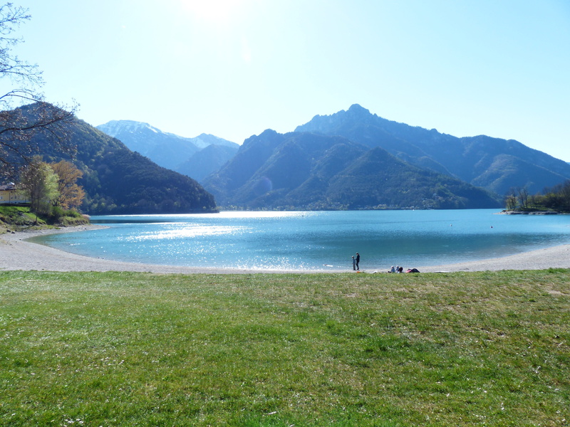 water, plant, lago di ledro lake, northern italy alps, tranquil scene, beauty in nature, 4K, mountain, outdoors, mountain range, leisure activity, land