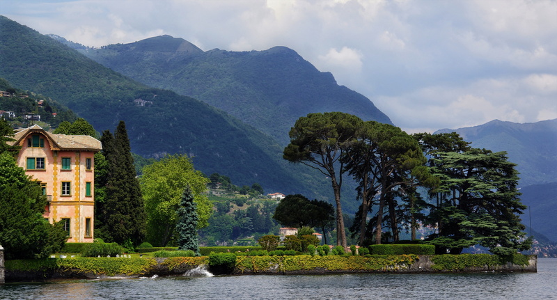 sky, built structure, building exterior, scenic, green, trees, lake, northern, europe, plant, travel, beside, water, tree, 5K, panoramic, cloud - sky