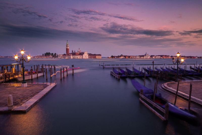 lights, no people, built structure, Venetian Lagoon, San Giorgio Maggiore, Laguna, the evening, building, canal, travel destinations, purple, 2K, dusk