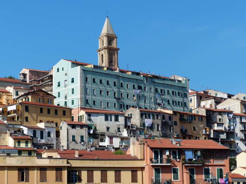 residential district, pushed, no people, place of worship, outdoors, seaside resort, tower, built structure, nature, italy france, 4K, santa maria assunta
