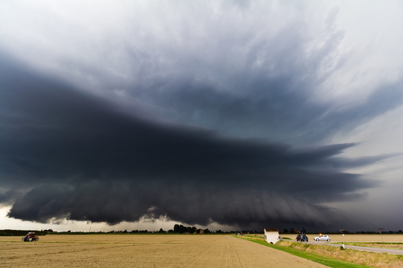 day, land, thunderstorm, gewitterstimmung, wall cloud, weather mood, drama, environment, nature, storm clouds, dramatic sky, super cell, landscape, no people
