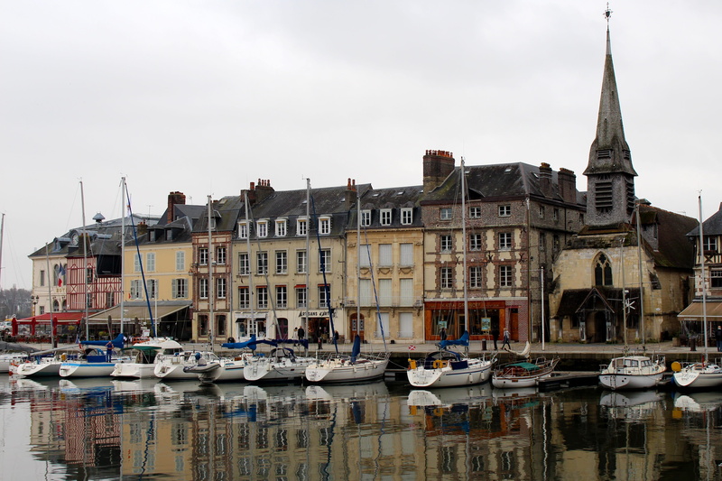 sailboat, lantern, cloudiness, travel destinations, France, architecture, reflection, house, shops, postkartenmotiv, mirror image, building Exterior, summer