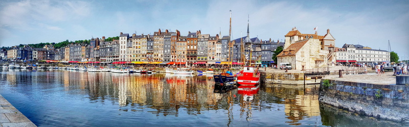 building exterior, nautical vessel, residential district, built structure, landscape, mode of transportation, honfleur, travel destinations, transportation
