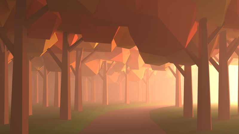 the way forward, built structure, sun, in a row, nature, ceiling, low poly, sunset, no people, indoors, building, architectural column, orange color, 1080P
