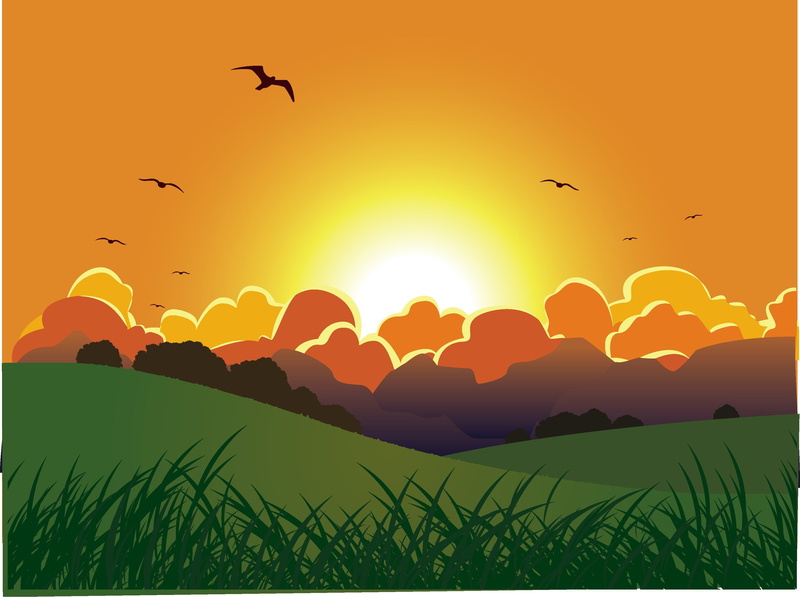 abstracto, arte, vector, Naturaleza, 2K, Paisaje