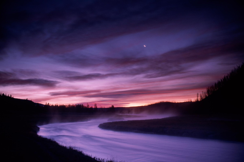 3d and abstract, river, madison, clouds, landscape, sky, 1080P, purple, waterm purple