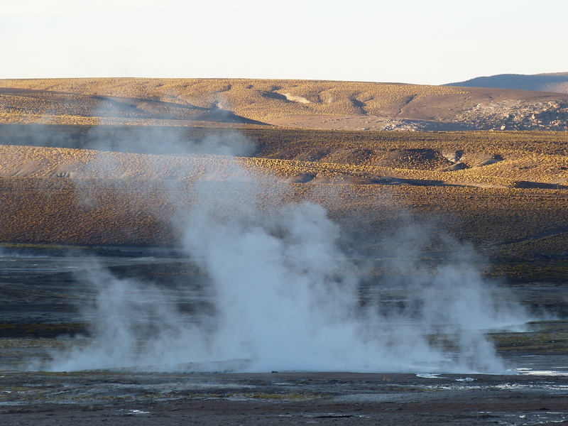 beauty in nature, landscape, outdoors, el tatio, san pedro, steam, nature, south america, environment, thermal, sunrise, dry, volcanism, no people, power