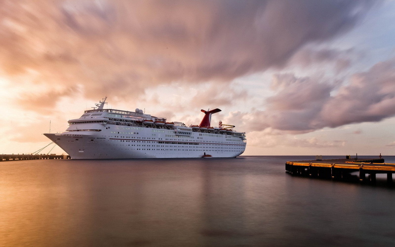 barco, 1080P, lujo, crucero