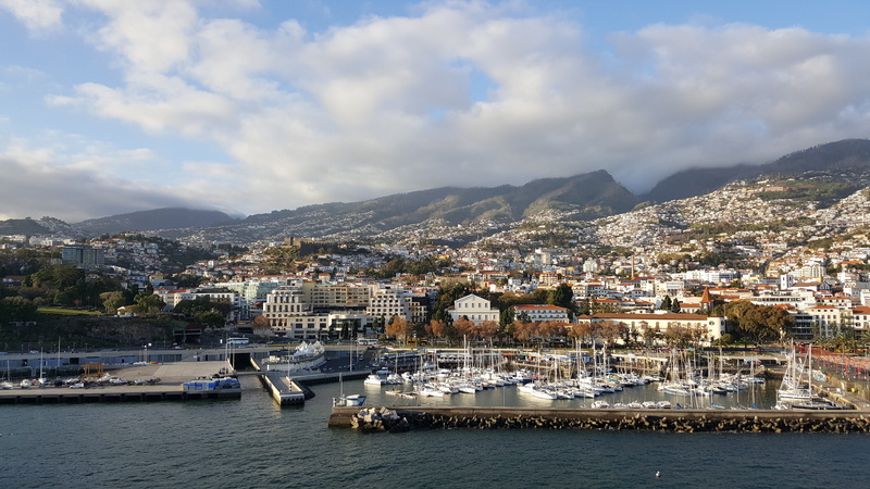 outdoors, nature, madeira, nautical vessel, sailboat, panorama, sea, portugal, cityscape, sky, built structure, day, 5K, cloud - sky, building exterior