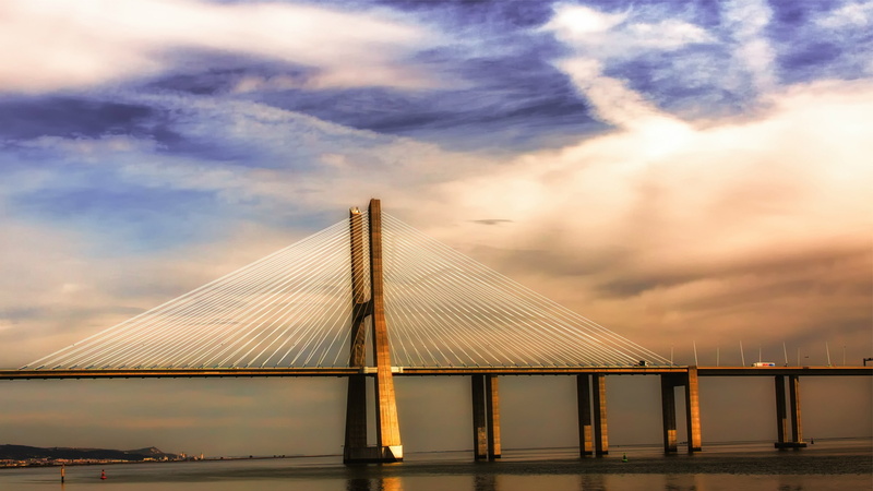 2K, River, Portugal, Lisbon, Tagus, Sunset, Bridge