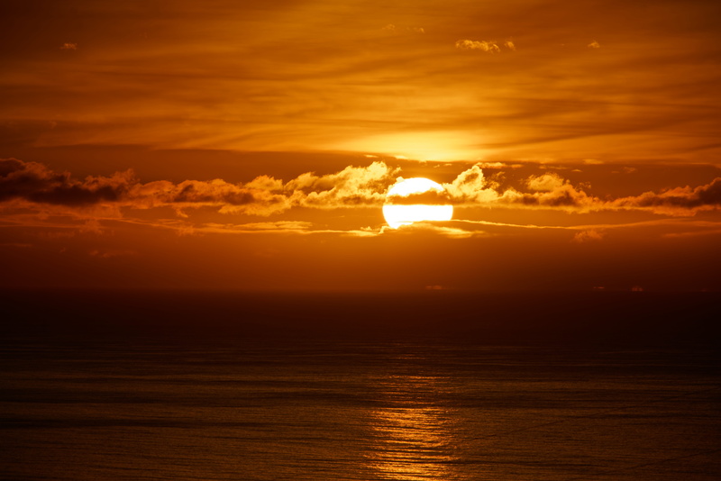 orange color, tranquility, sun, sunset, sky, sunlight, dawn, no people, 8K, cloud - sky, atlantic ocean, madeira, dusk, flare, reflection, light, romantic sky