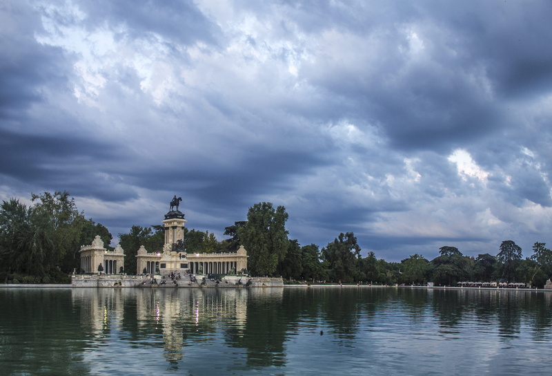 4K, parque el retiro, sky, nature, built structure, water, spain, waterfront, no people, the past, lake, building exterior, architecture, el retiro park