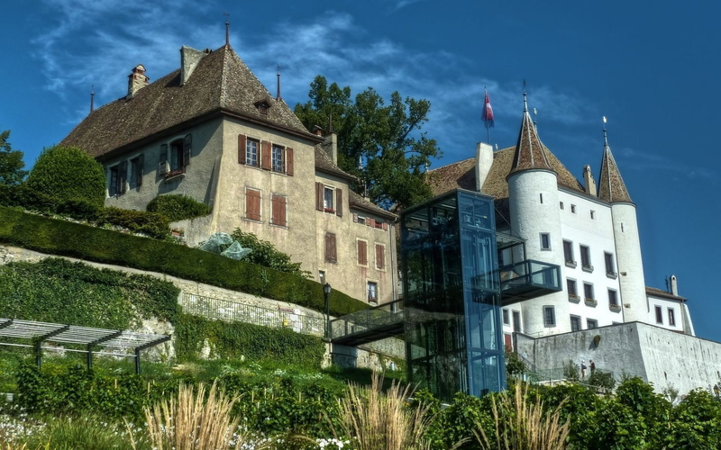 suiza, 1080P, arquitectura, castillo, ginebra