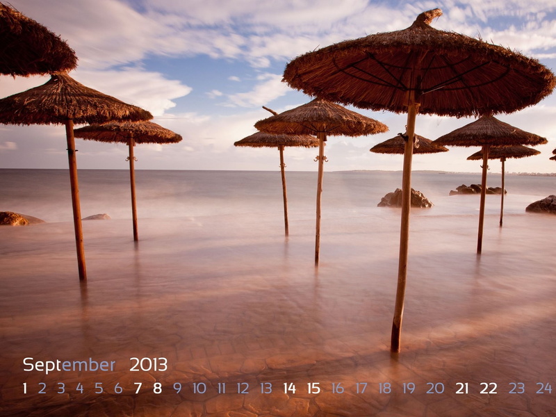 beach, de, nature, tranquility, sky, costa, beauty in nature, horizon over water, water, sea, 1080P, umbrella, protection, land, beach umbrella