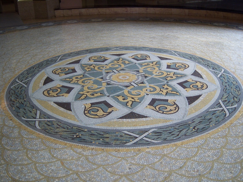 craft, tiled floor, são paulo, close-up, shape, design, history, built structure, centro cultural banco do brasil, indoors, carving - craft product, circle