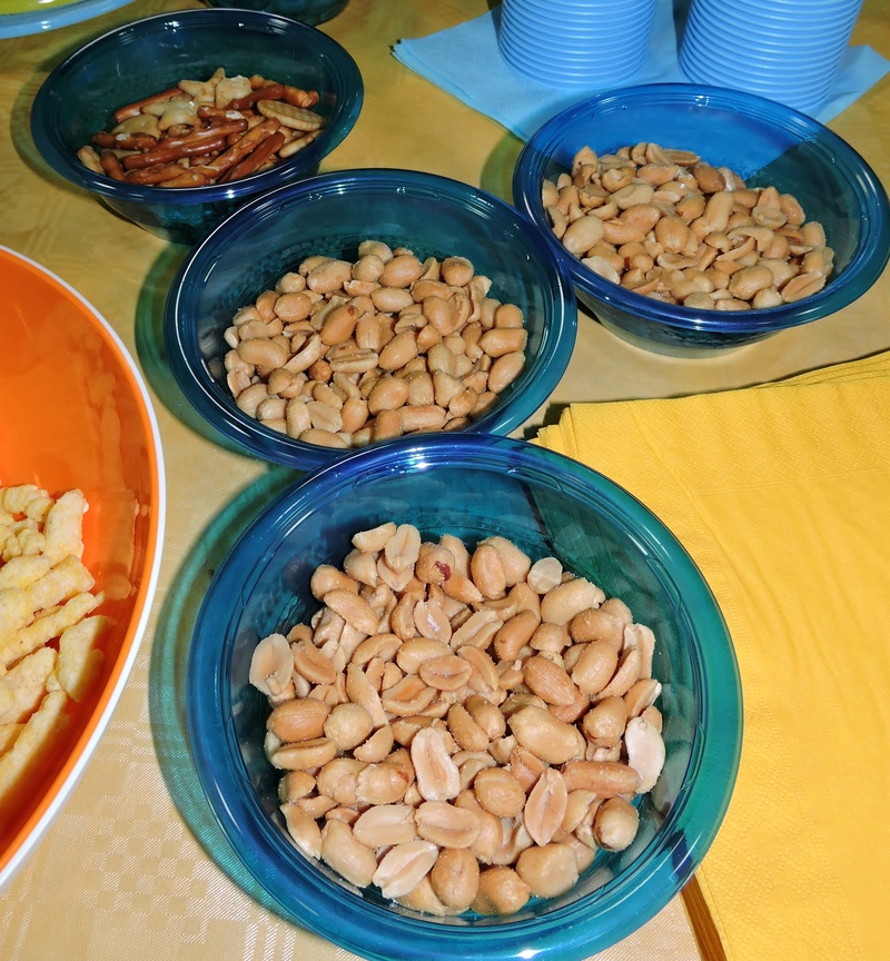 ready-to-eat, bowl, containers, indoors, food, food and drink, choice, no people, directly above, temptation, 2K, peanuts, freshness, high angle view