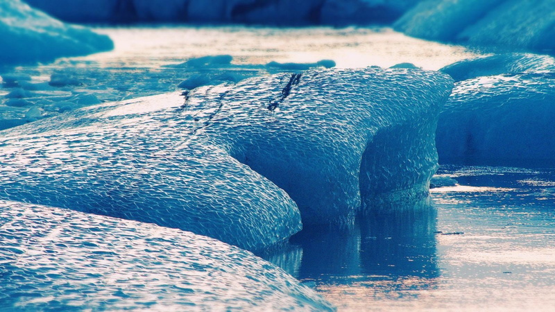glaciar, sunlight, nature, naturaleza, hielo, ice, sea, tranquility, scenics - nature, no people, tranquil scene, flowing, power in nature, high angle view