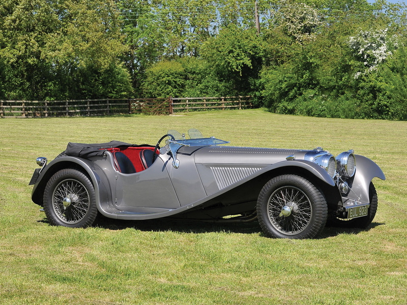jaguar, s s, 100, 1936, retro, 1080P, roadster