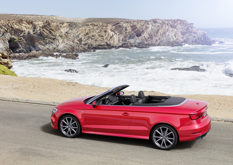red, cabriolet, Audi A3, 4K