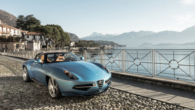 4K, Alfa Romeo Disco Volante Spyder, blue, Geneva Auto Show 2016, cabriolet
