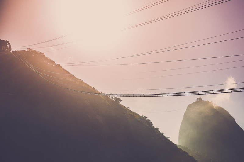 connection, pão de açucar, rock, sunset, mountain, montanha, scenics - nature, 4K, day, sky, power line, power supply, pão de açúcar, electricity pylon