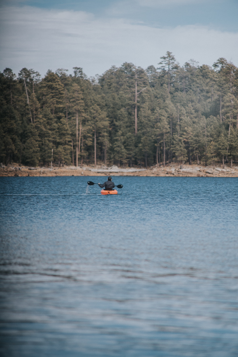 ocean, transportation, nature, waterfront, forest, tranquility, coast, lake, woodland, oar, unrecognizable person, sea, nautical vessel, person, outdoors