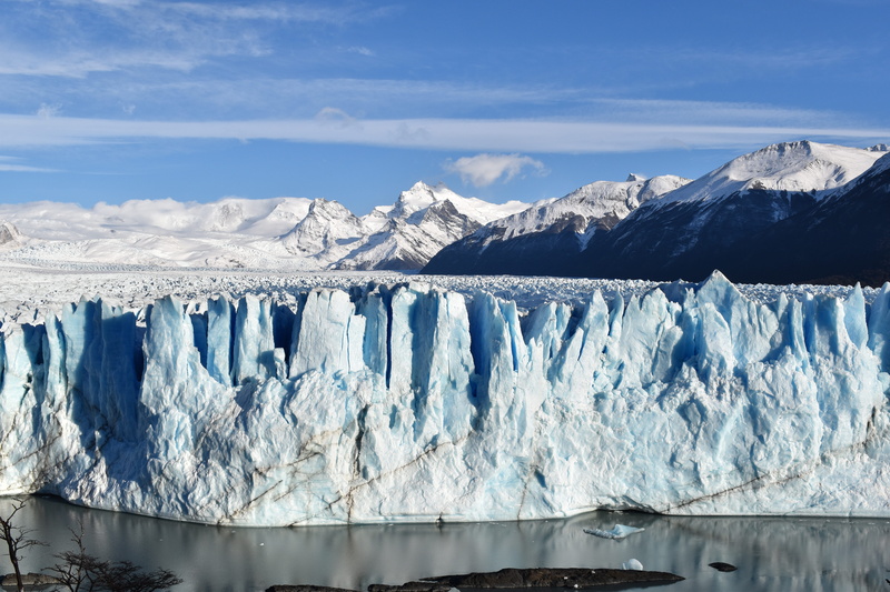 mountain, sky, white color, landscape, 5K, snow, mountain range, melting, no people, patagonia, iceberg, tranquil scene, environment, water, snowcapped mountain