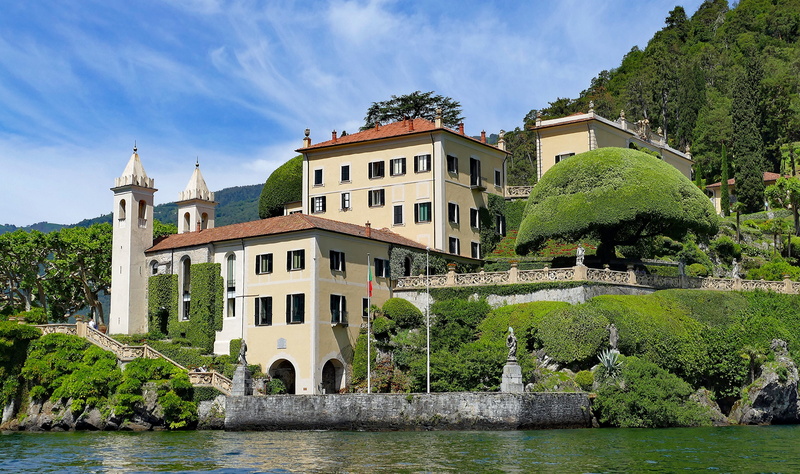 vacations, built structure, day, building exterior, sky, lifestyle, history, water, residential district, 4K, cloud - sky, nature, river, plant, villa balbianello