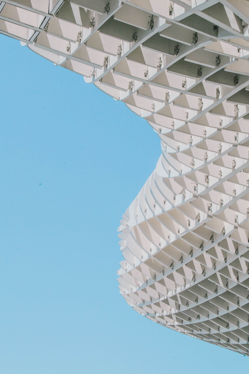 no people, nature, white color, built structure, low angle view, sevilla, travel, tourism, las setas de sevilla, flat, spain, travel destinations, architectural feature