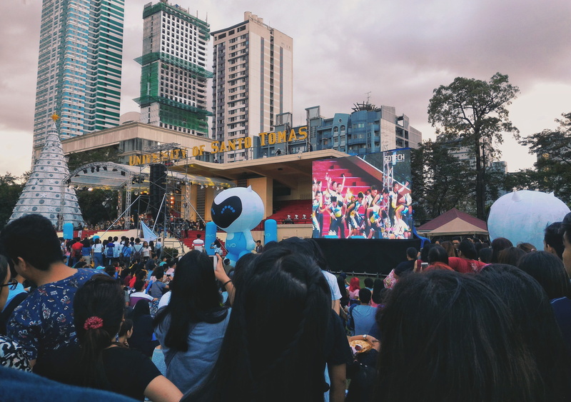 sky, espana, real people, skyscraper, men, concert, celebration, city, university of santo tomas, ust, adult, building, philippines, 8K, paskuhan, youth