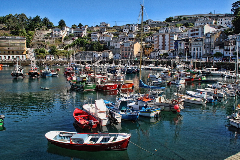 outdoors, building, yacht, Spain, built structure, Asturias, transportation, 1080P, passenger craft, Harbor, architecture, sailboat, Man Made, city, nautical vessel