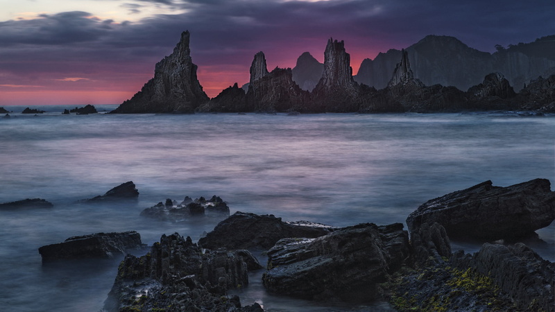 rocky, sea, travel, de, water, la, mountain, Playa, rocky mountains, outdoors, scenics, nature, Rocks, en, gray, mar, costa, near, landscape, asturias