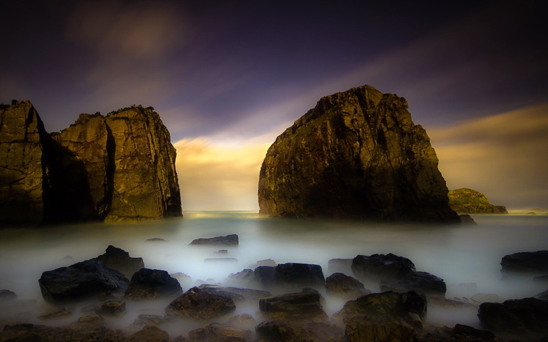 Landscape, marina, Asturias, Seaescape, Playa de la Barquera, 1080P