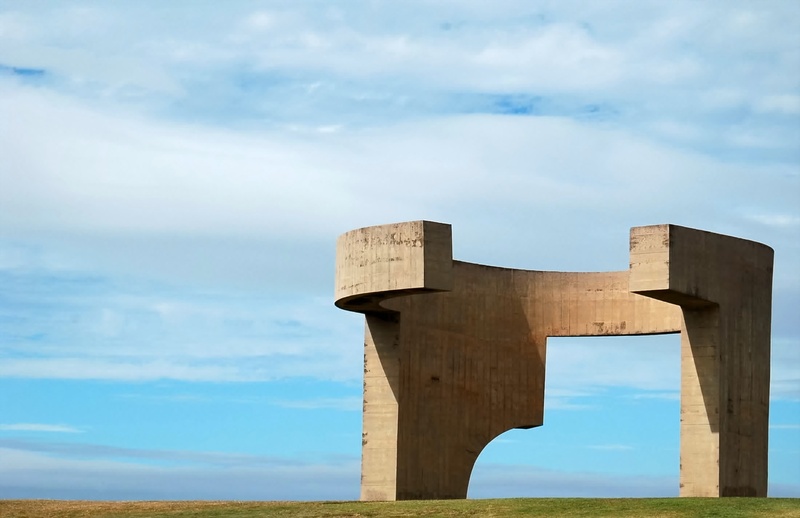 concrete, beige, nature, connection, no people, clouds, sculpture, history, structure, sky, bridge, outdoors, sea, art, the past, cloud - sky, 1080P, low angle view