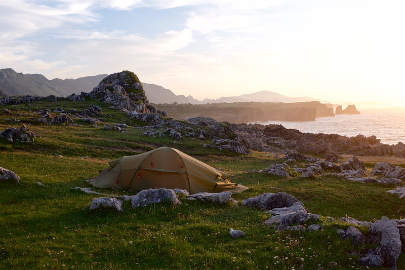 piedra, landscape, holiday, ocean, tent, spain, sunset, roca, cueva, asturias, cloud - sky, mountain, campagna, grass, tranquil scene, rock, sky, scenics - nature