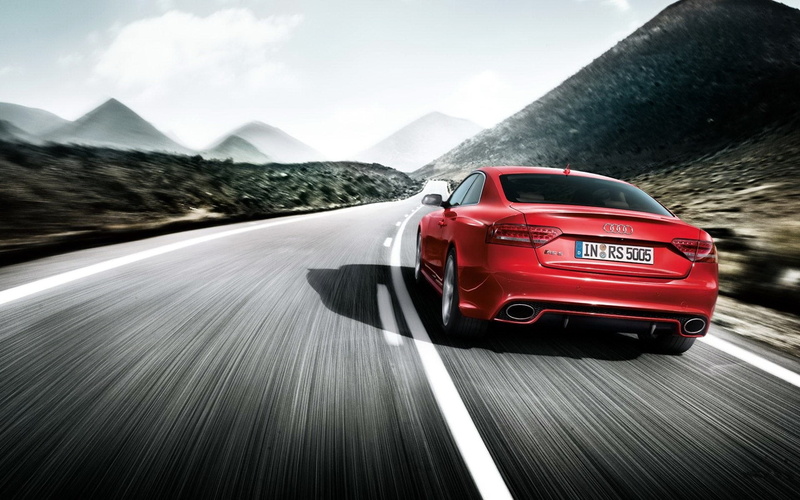 red, audi s5, s, angle, audi, rear, 1080P