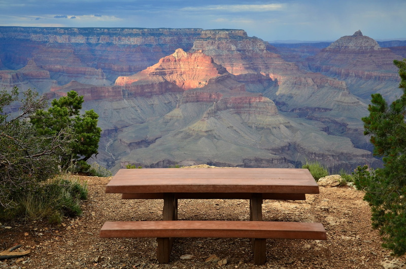 picnic table, eroded, bench, rock formation, day, environment, travel Locations, southwest USA, desert, geology, arid climate, solid, table, shoshone point