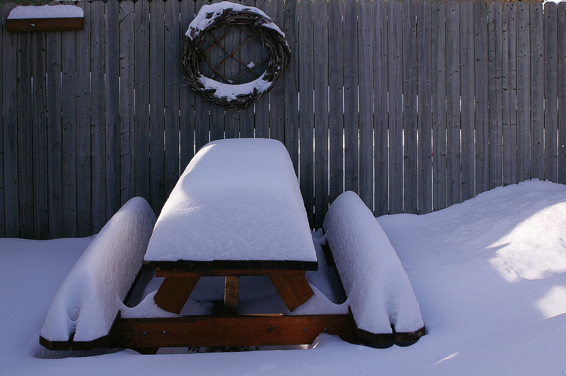 no People, cold temperature, cold - Temperature, sunlight, architecture, nature, 2K, bench, empty, snowy, Fence, building exterior, absence, wood - material