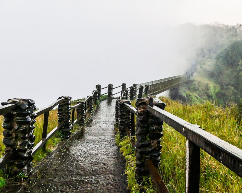 daytime, dramatic, mountains, sky, vivid, panasonic, mist, fog, nature, moist, rails, zambia, fz, path, river, victoria falls, wonders of the world, waterfall