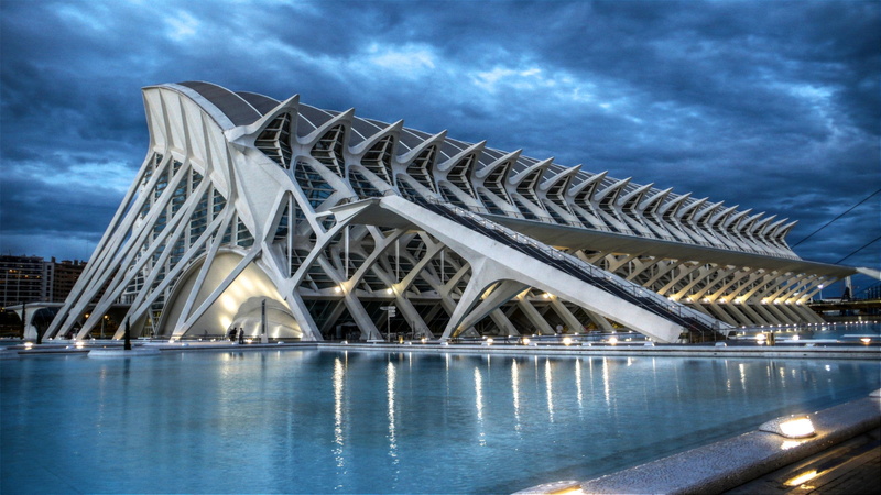 blue, river, LUMIX, architecture, bridge - Man Made Structure, building, Gimp, beside, famous Place, pool, night, ciudad, OpenSuse, clouds, 2K, steel