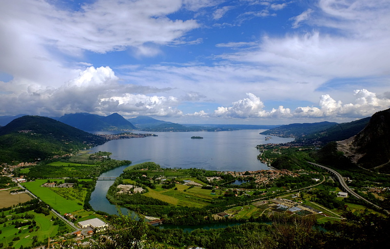 no people, landscape, distant view, mountains, non-urban scene, sea, surrounded, stresa, locarno, mountain range, outdoors, scenics - nature, nature, 4K