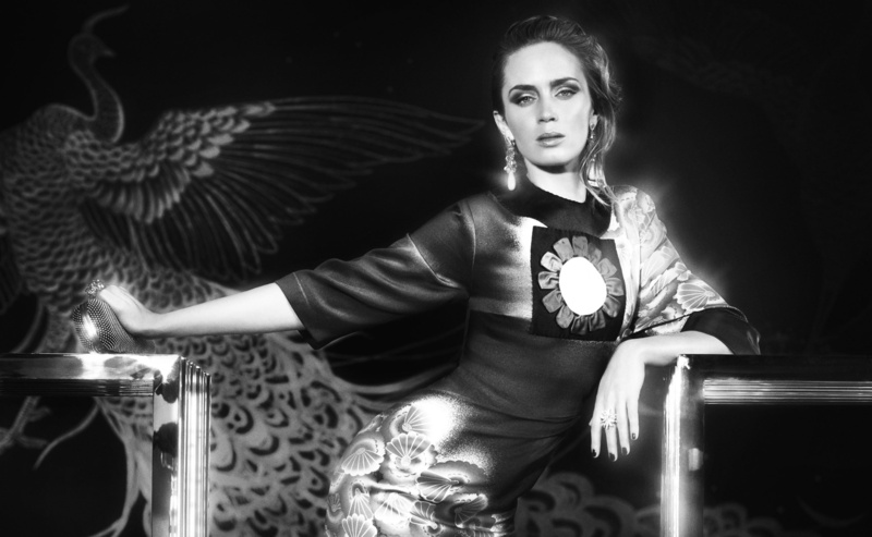 young women, looking at camera, musical instrument, indoors, Emily Blunt, 2K, adult, women, face, dress, real people, music, actress, lifestyles, one person