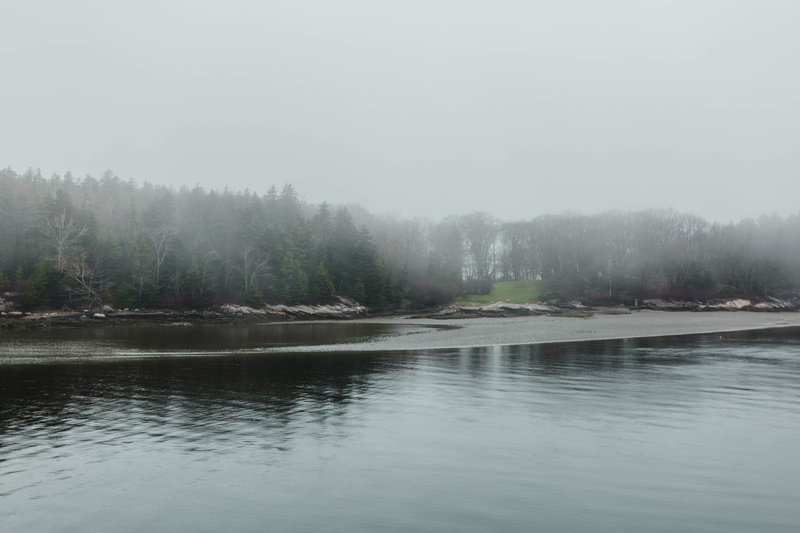 scenics - nature, nature, non-urban scene, day, hazy, waterfront, lake, rocks, hidden, fog, sky, no people, rock, 5K, nautical, trees, environment, foggy
