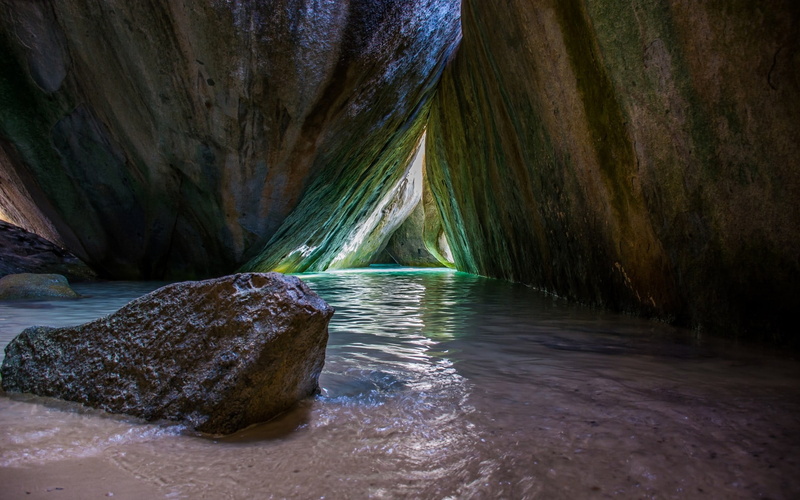 rock formation, British Virgin Islands, beach, motion, day, landscape, flowing, land, long exposure, cave, body, nature, no people, non-urban scene, stone