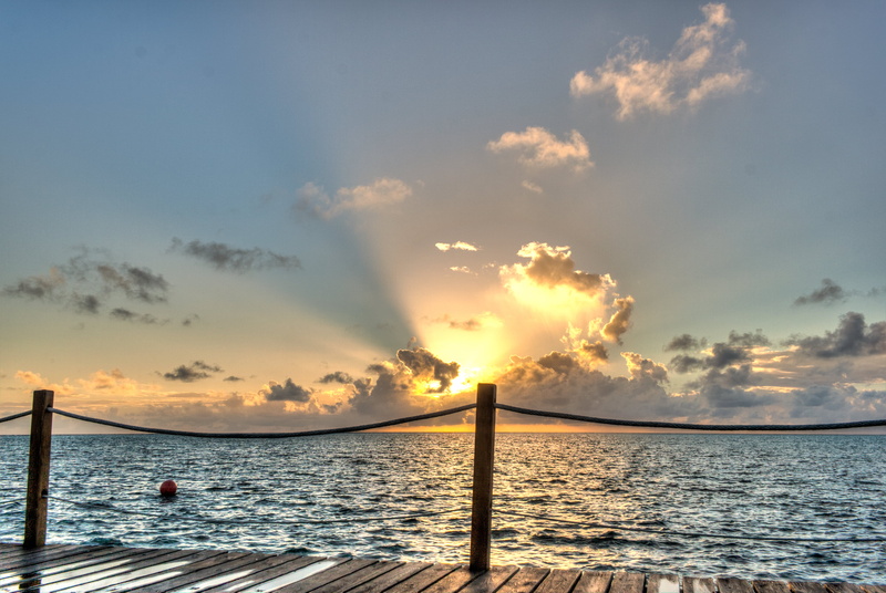 body, daytime, Sunrise, beach, outdoors, summer, nature, body of water, caribe, sea, Decameron, pier, canon, Aquario, 2K, jetty, caribbean, water, colombia